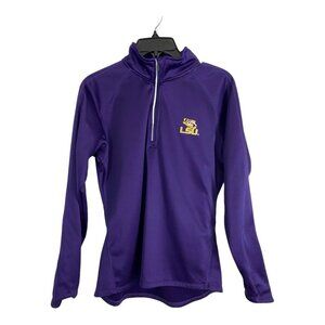 KA Knights Womens Jacket Adult Size Large 11/13 LSU Purple Fleece Lined 1/4 Zip